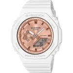 Weiße Retro Wasserdichte Casio Classic Quarz Armbanduhren Dornschließe mit Digital-Zifferblatt ohne Ziffern stoßfest mit Mineralglas-Uhrenglas 