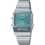Silberne Retro Armbanduhren mit Chronograph-Zifferblatt mit Alarm 