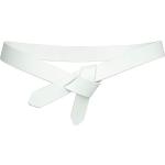 Weiße Sportliche CASPAR Taillengürtel aus Leder für Damen Größe XL Länge 100 