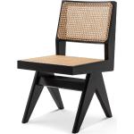Schwarze Cassina Teak-Stühle gebeizt aus Massivholz mit Armlehne 
