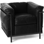 Schwarze Industrial Cassina Wohnzimmermöbel aus Leder gepolstert Breite 50-100cm, Höhe 50-100cm, Tiefe 50-100cm 