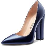 Marineblaue Sexy High Heels & Stiletto-Pumps in Normalweite aus PU für Damen Größe 43,5 mit Absatzhöhe über 9cm 