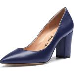 Blaue Sexy Spitze High Heels & Stiletto-Pumps in Normalweite aus PU für Damen Größe 36,5 mit Absatzhöhe 7cm bis 9cm 