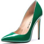 Grüne Lack-Optik Elegante High Heels & Stiletto-Pumps ohne Verschluss aus Lackleder für Damen Größe 39,5 