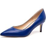 Marineblaue Sexy High Heels & Stiletto-Pumps ohne Verschluss in Normalweite aus PU für Damen Größe 42,5 mit Absatzhöhe 5cm bis 7cm 