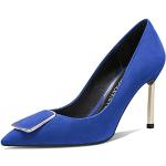 Royalblaue Sexy Spitze High Heels & Stiletto-Pumps ohne Verschluss für Damen Größe 38 für den für den Sommer 