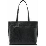 Schwarze Castelijn & Beerens Lederhandtaschen mit Reißverschluss aus Rindsleder mit RFID-Schutz für Damen 