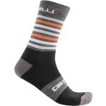 Castelli Gregge 15 Sock dark gray orange 36-39