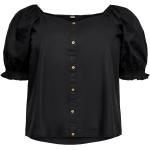 Reduzierte Schwarze Unifarbene Casual ONLY Festliche Blusen mit Puffärmeln für Damen Größe XXL Große Größen für den für den Frühling 