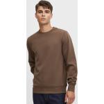 Braune Unifarbene Oversize Casual Friday Rundhals-Ausschnitt Herrensweatshirts Größe 3 XL 