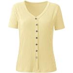 Casual Kurzärmelige Casual Looks V-Ausschnitt V-Shirts aus Viskose für Damen Größe XXL 