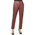 Braune Unifarbene Casual Casual Looks Röhrenhosen mit Reißverschluss aus Kunstleder für Damen Größe XXL Petite 