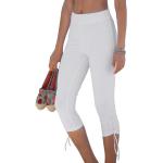 Weiße Unifarbene Casual Casual Looks Caprihosen & 3/4-Hosen aus Baumwolle für Damen Größe XXL 