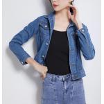 Rosa Oversize Mini Jeansjacken mit Kapuze aus Denim mit Kapuze für Damen Größe XXL für den für den Herbst 