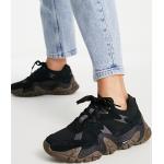 Reduzierte Schwarze CATerpillar Low Sneaker mit Schnürsenkel aus Veloursleder für Damen Größe 35,5 