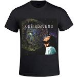 Cat Stevens on The Road to Find Out Men Crew Neck Men T Shirts Graphic Black