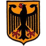 Gelbe Wappen Aufnäher mit Adler-Motiv 