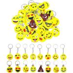 Gelbe Emoji Schlüsselanhänger Tiere für Damen für Partys 