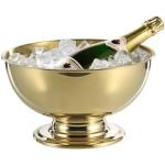 Champagnerfarbene Runde Sektkühler & Champagnerkühler Matte aus Edelstahl 