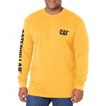 Gelbe Langärmelige CATerpillar T-Shirts für Herren Größe XL Tall 
