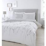 Catherine Lansfield Meadowsweet Floral 135 x 200 cm Duvet Cover and 1 80 x 80 cm Pillowcase White/Grey