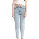 Reduzierte Hellblaue Catwalk Slim Fit Jeans mit Reißverschluss aus Denim für Damen 