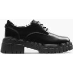 Schwarze Business Catwalk Dandy Schuhe mit Schnürsenkel für Damen Größe 40 mit Absatzhöhe 5cm bis 7cm 