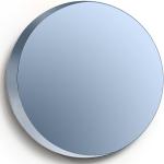 Blaue Caussa Runde Badspiegel & Badezimmerspiegel 45 cm aus Holz 