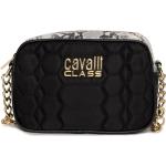 Reduzierte Schwarze Roberto Cavalli Class Lederhandtaschen mit Reißverschluss aus Leder für Damen 