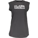 Schwarze Roberto Cavalli Class T-Shirts aus Baumwolle für Damen Größe L für den für den Sommer 