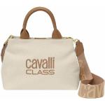 Reduzierte Beige Roberto Cavalli Class Umhängetaschen aus Canvas für Damen 