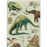 Vintage Cavallini Poster mit Dinosauriermotiv mit Rahmen 50x70 
