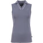 Blaue Bestickte Cavallo V-Ausschnitt Polo-Tops aus Polyester maschinenwaschbar für Damen Übergrößen 
