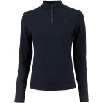 Reduzierte Dunkelblaue Sportliche Langärmelige Langarm-Poloshirts aus Jersey für Damen für den für den Herbst 