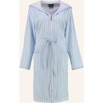 Blaue CAWÖ Damenbademäntel & Damensaunamäntel mit Reißverschluss aus Baumwolle trocknergeeignet Größe XS 