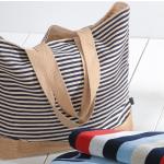 Marineblaue CAWÖ Strandtaschen & Badetaschen aus Baumwolle 
