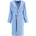 Reduzierte Blaue Unifarbene CAWÖ Bademäntel mit Kapuze aus Baumwolle mit Kapuze für Damen Größe L 
