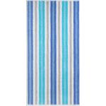 Blaue Gestreifte CAWÖ Badehandtücher & Badetücher aus Baumwolle 70x140 