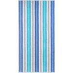Blaue Gestreifte CAWÖ Badehandtücher & Badetücher aus Baumwolle 70x140 