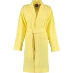 Gelbe Mini Bademäntel kurz aus Baumwolle für Damen Größe S 