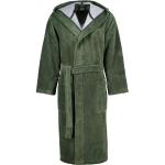 Grüne Unifarbene Bademäntel mit Kapuze aus Baumwolle mit Kapuze für Herren Größe L 