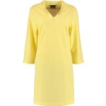 Gelbe Unifarbene Elegante CAWÖ V-Ausschnitt Damenbademäntel & Damensaunamäntel aus Baumwolle Größe XS für den für den Sommer 