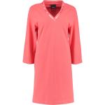 Korallenrote Elegante CAWÖ V-Ausschnitt Tunika-Blusen aus Baumwolle für Damen Größe S für den für den Sommer 