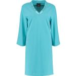 Blaue Elegante CAWÖ V-Ausschnitt Damenbademäntel & Damensaunamäntel aus Baumwolle Größe XS für den für den Sommer 