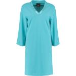 Blaue Elegante CAWÖ V-Ausschnitt Tunika-Blusen aus Baumwolle für Damen Größe S für den für den Sommer 