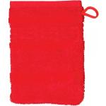 Rote Unifarbene CAWÖ Waschhandschuhe aus Baumwolle 16x22 
