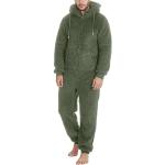 Armeegrüne Pyjamahosen mit Reißverschluss für Herren Größe L für den für den Winter 