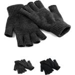 Anthrazitfarbene Beechfield Fingerlose Handschuhe & Halbfinger-Handschuhe für Herren Größe XL 