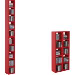 Rote Moderne CARO-Möbel Chart CD Regale & DVD Regale Breite 150-200cm, Höhe 150-200cm, Tiefe 0-50cm 