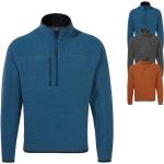 Anthrazitfarbene Herrenfleecepullover & Herrenfleeceshirts mit Reißverschluss aus Fleece Größe 3 XL 